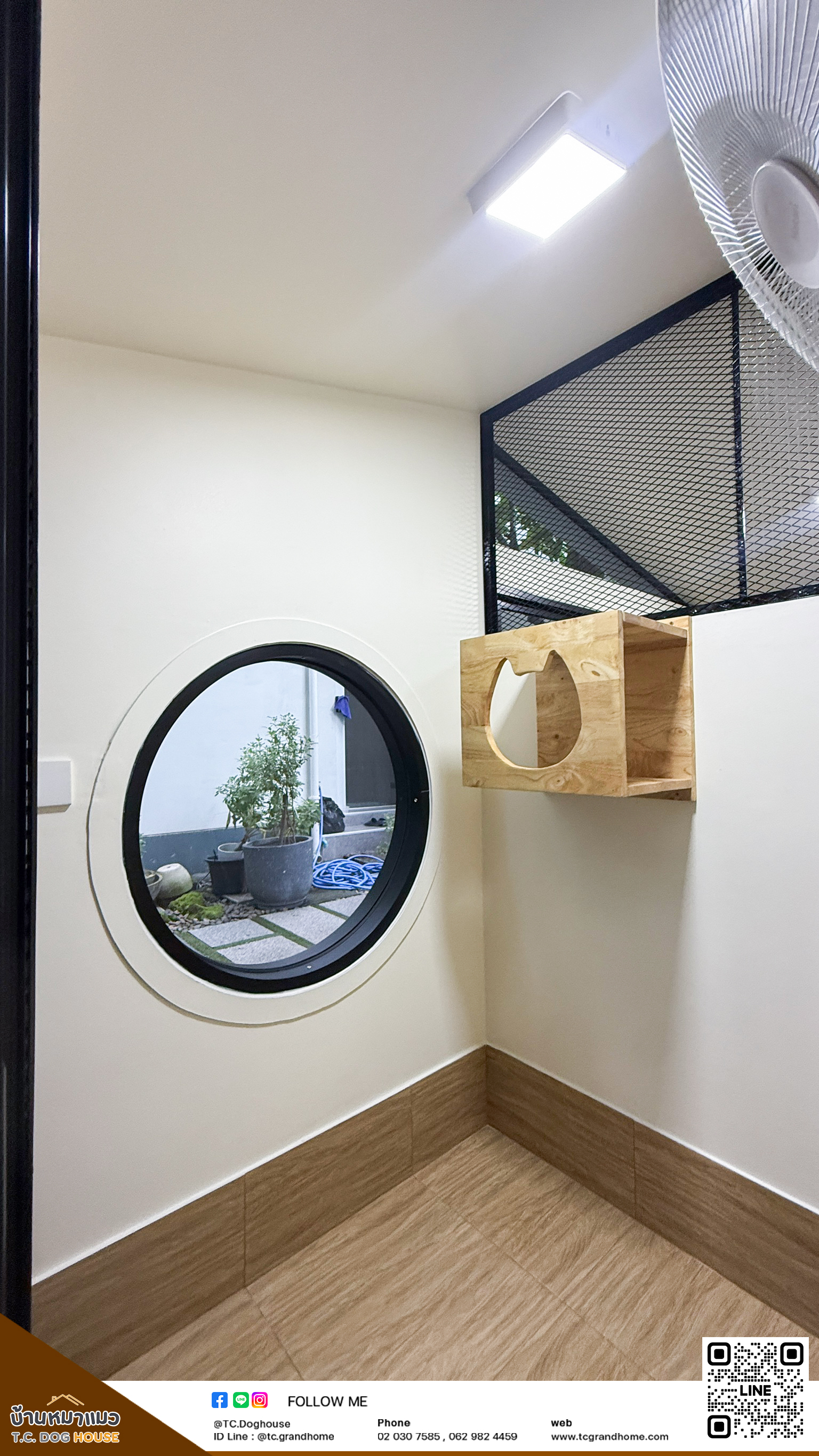 บ้านหมา บ้านแมว แบบ 11 นอร์ดิกสไตล์ ขนาด 150x300x200cm. - Image 5